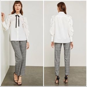 BCBGMAXAZRIA Women's Ruffle Shirt